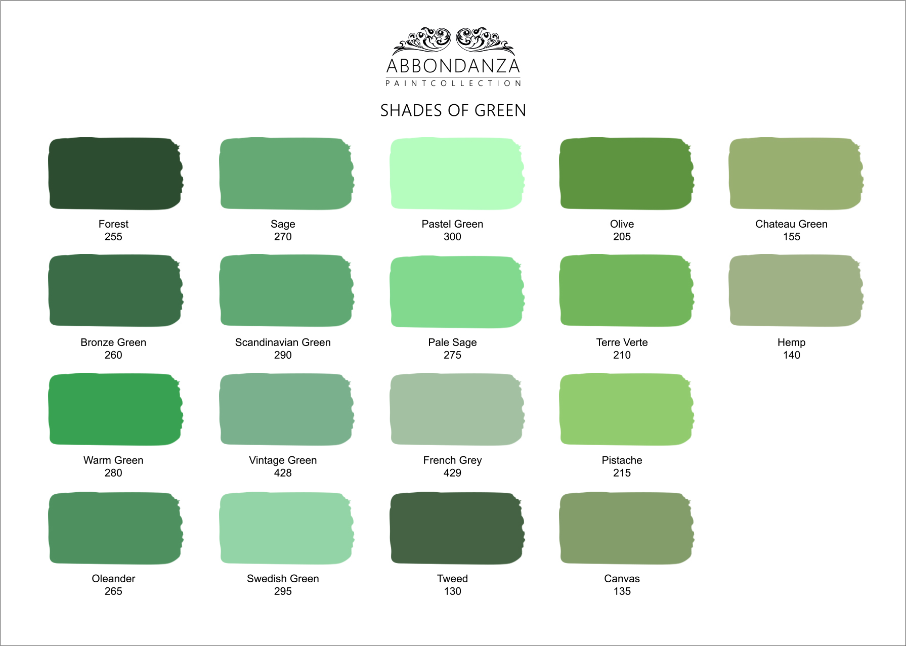 Kleurkaart-Shades of Green